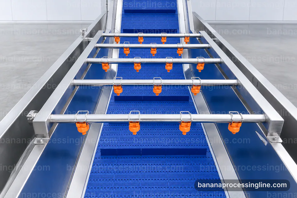 industrial banana pulp processing line, plant integration: maceration with fiber refinement section operating stage