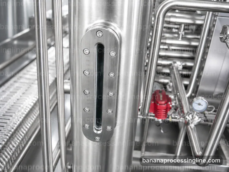 industrial banana pulp processing line, applied process engineering: maceration with fiber refinement section connection view